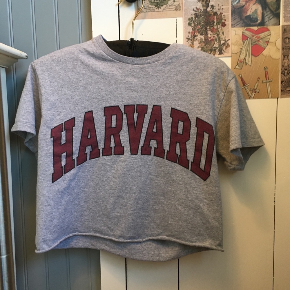 Harvard College crop top
